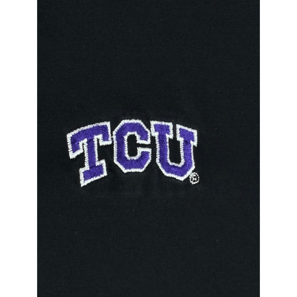 Peter Millar TCU Polo Shirt‎ Mens XL Black Cotton Short Sleeve Horned Frogs NCAA - Picture 3 of 6